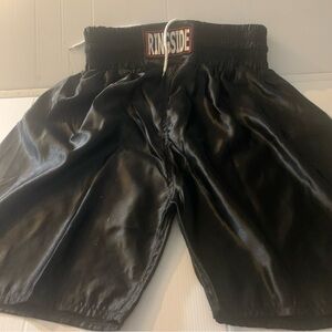 Ringside black XL boxing shorts NWOT 100% polyester. Wide stretchy waste band
